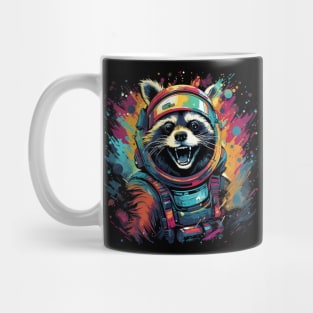 Stellar Blast: Colorful Space Raccoon Adventure Mug